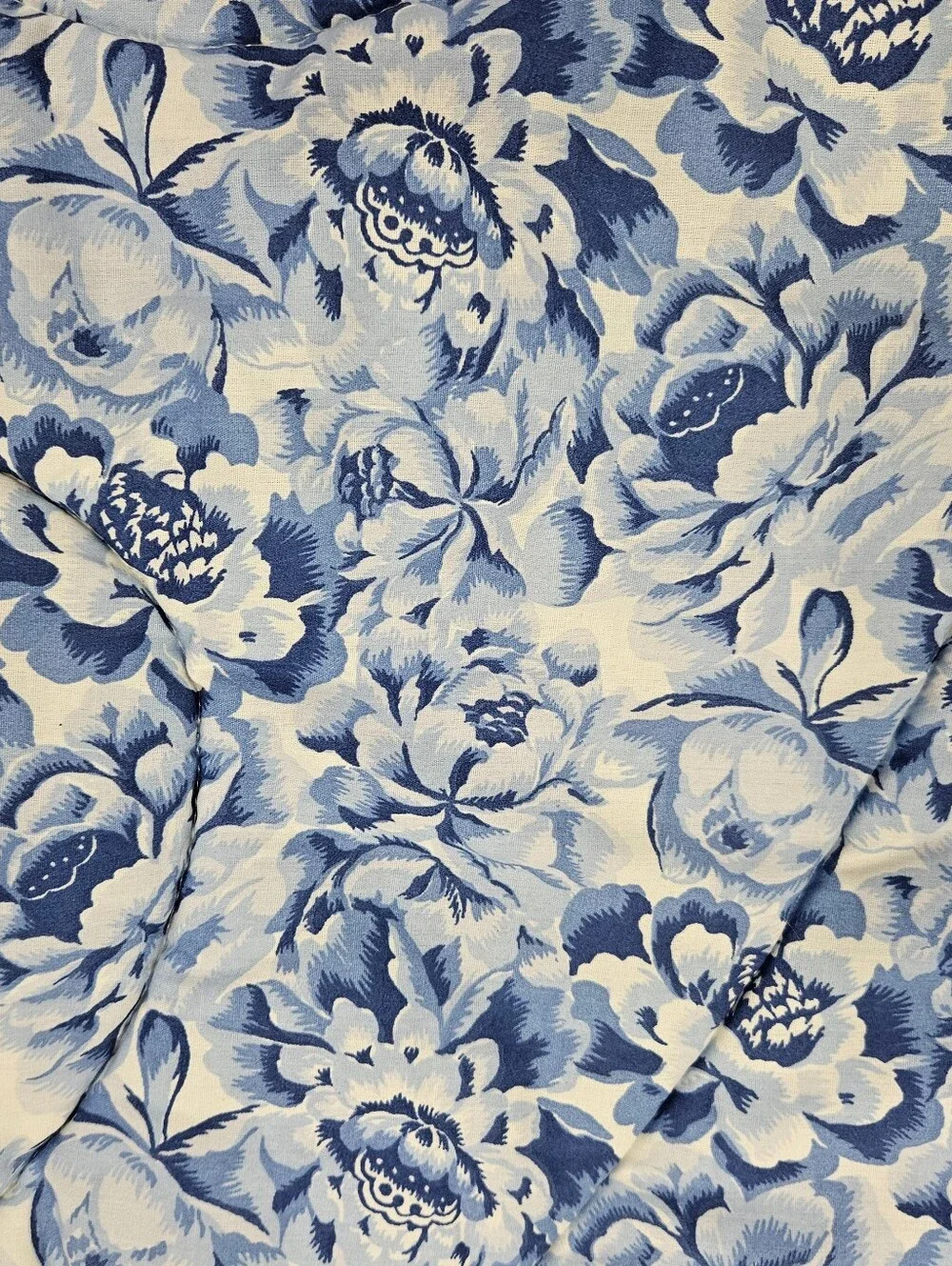 VTG Laura Ashley Palace Garden Twin Comforter Ruffled Blue Floral Stripe NWOT